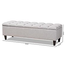 Brette Fabric Upholstered Storage Bench Ottoman