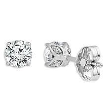 Bright Halo 1 ctw Lab-Grown Diamond Stud Earrings