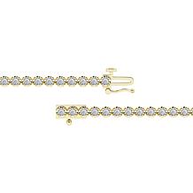 Bright Halo Lab Grown Diamond 1.00 ctw Tennis Bracelet, Sterling Si...