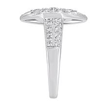 Bright Halo Lab Grown Diamonds 1.00 ctw Marquise Ring, 10k Gold
