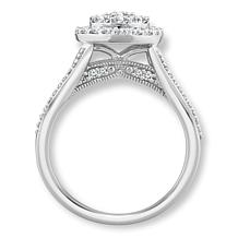Bright Halo Lab Grown Diamonds 1.27ctw Round Pavé Ring