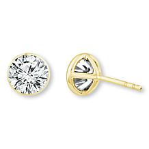 Bright Halo Lab Grown Diamonds 14K Gold 1ctw Martini Stud Earrings