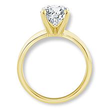 Bright Halo Lab Grown Diamonds 14K Gold 2ct Oval Cut Solitaire Ring