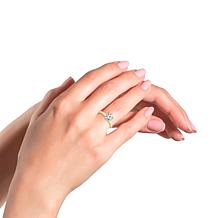Bright Halo Lab Grown Diamonds 14K Gold 2ct Round Cut Solitaire Ring