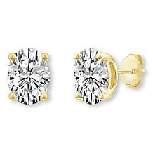 Bright Halo Lab Grown Diamonds 14K Gold 2ctw Oval-Cut Stud Earrings