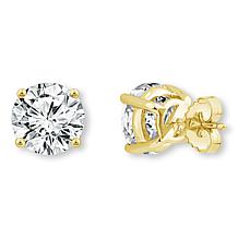 Bright Halo Lab Grown Diamonds 14K Gold 2ctw Round-Cut Stud Earrings