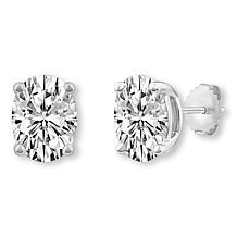 Bright Halo Lab Grown Diamonds 14K Gold 4ctw Round Stud Earrings