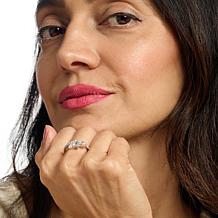 Bright Halo Lab Grown Diamonds 14K White Gold 1.51ctw Bypass Ring