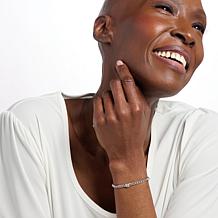 Bright Halo Lab Grown Diamonds 1.50ctw 3-Stone Bezel Bracelet