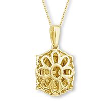 Bright Halo Lab Grown Diamonds 1.50ctw Oval Halo Cluster Pendant