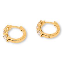 Bright Halo Lab Grown Diamonds 1ctw Huggie Hoop Earrings