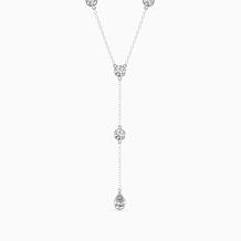 Bright Halo Lab Grown Diamonds 2.25 ctw Stationed Lariat Necklace, ...