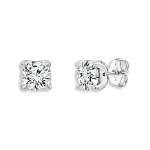 Bright Halo Lab Grown Diamonds .25ctw Round Shape Stud Earrings