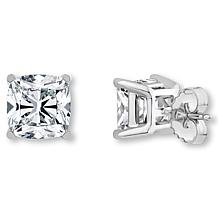 Bright Halo Lab Grown Diamonds 2ctw Cushion-Cut 14K Gold Stud Earrings