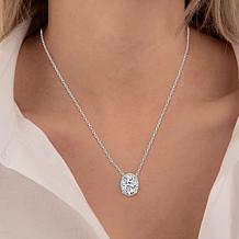 Bright Halo Lab Grown Diamonds 3/4ctw Halo Drop Necklace