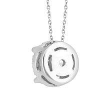 Bright Halo Lab Grown Diamonds 3/4ctw Halo Drop Necklace