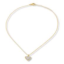 Bright Halo Lab Grown Diamonds .47ctw Pavé Heart Pendant Necklace