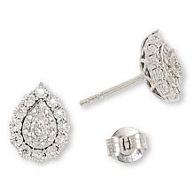 Bright Halo Lab Grown Diamonds Pear Earrings and Pendant Set