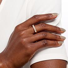 Bright Halo Lab Grown Diamonds Sterling Silver 1.05ctw 7-Stone Ring