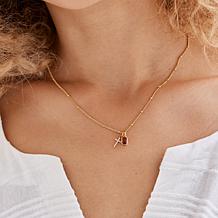 Brook & York Josephine 14K Gold-Plated Cross Birthstone Necklace