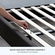 Brookside Amelia Upholstered Triple Lined Platform Bed - Full