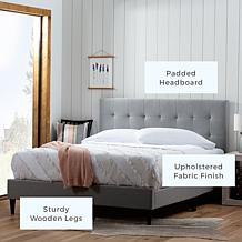 Brookside Cara Rectangle Square Tufted Upholstered Bed - Full 