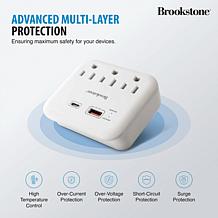 Brookstone 2-pack Surge Protectors with AC and USB Ports