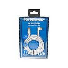 Brookstone C-to-C 60WT Braided with Alloy Tip and Right Angled End
