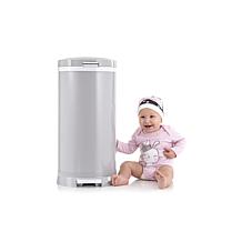 Bubula Premium Steel Diaper Waste Pail with Step Open, Grey