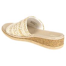 BZees® Breezy Stretch Raffia Sandal