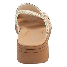 BZees Fiona Machine Washable Strappy Wedge Sandal