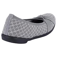 BZees Kissed Plaid Knit Ballerina Flat