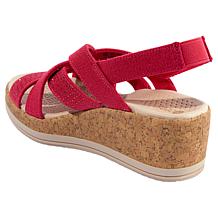 Bzees Ritz Sparkle Machine Washable Cork Wedge Sandal