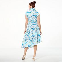 C Wonder Buttoned Asymmetric Dress