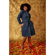 C Wonder by Christian Siriano Denim Shirt Dress
