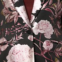 C Wonder by Christian Siriano Foil-Printed Scuba Knit Blazer