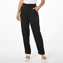 C Wonder by Christian Siriano Heathered Twill Crystal Trouser Pant