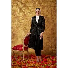 C Wonder by Christian Siriano Lace and Ponte Knit Topper