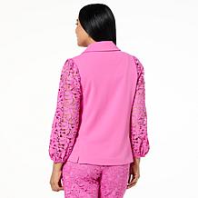 C Wonder by Christian Siriano Mixed Media Blazer