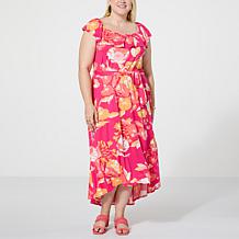 C Wonder by Christian Siriano On/Off the Shoulder Flounce Dress
