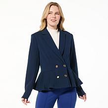 C Wonder by Christian Siriano Pleated Peplum Blazer