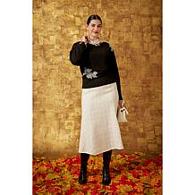 C Wonder by Christian Siriano Reversible Lace Dolman Sweater