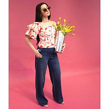C Wonder by Christian Siriano Ruffle Sleeve Blouse