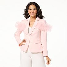 C Wonder by Christian Siriano Runway Mixed Media Blazer