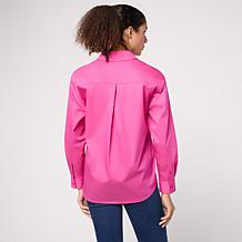 C. Wonder Poplin Embroidered Blouse
