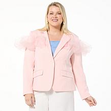 C Wonder Runway Mixed Media Blazer