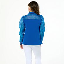 C Wonder Runway Mixed Media Blazer