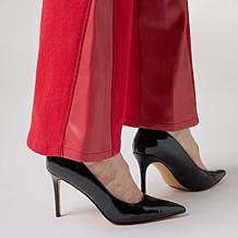 C. Wonder Stretch Denim with Leather Panel