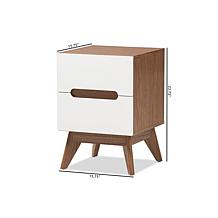 Calypso 2-Drawer Storage Nightstand