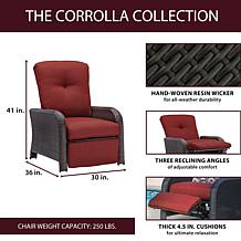Cambridge Corolla Luxury Recliner - Red